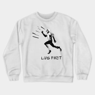 Live Fast, Grandpa Gift, Fathers Day Crewneck Sweatshirt